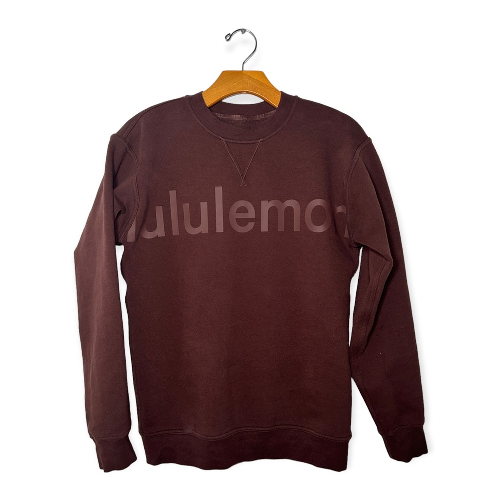 Lululemon All Yours Crewneck Pullover Graphic Sweatshirt Brown Earth Size 4